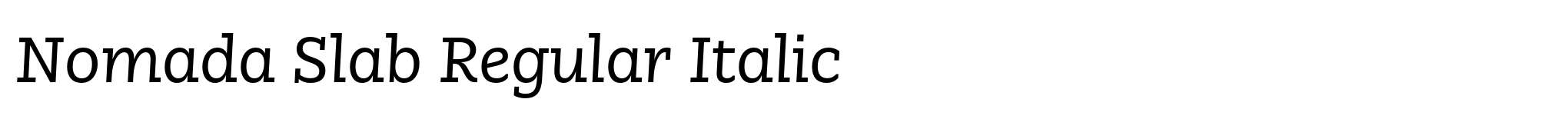 Nomada Slab Regular Italic image